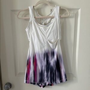 Lululemon Purple Multicolor Workout Tank Top with Built in Sports Bra